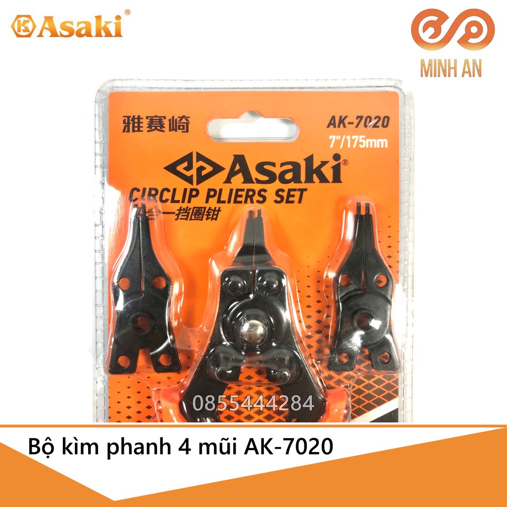 Kìm mở phe 7" [4 in 1] Asaki AK-7020