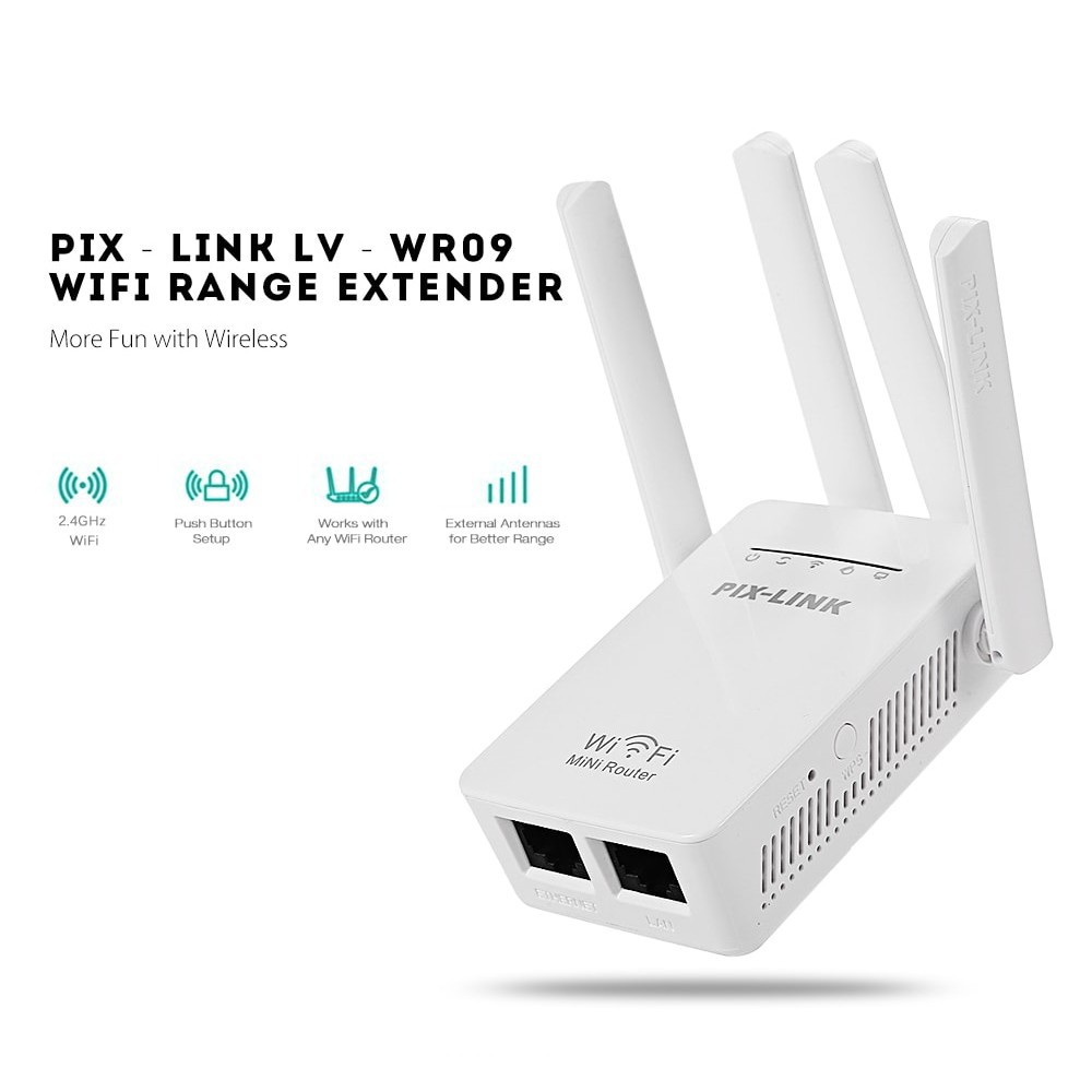 Thiết bị mở rộng sóng wifi Pix-LINK LV-WR09 - Chính hãng -dc3096