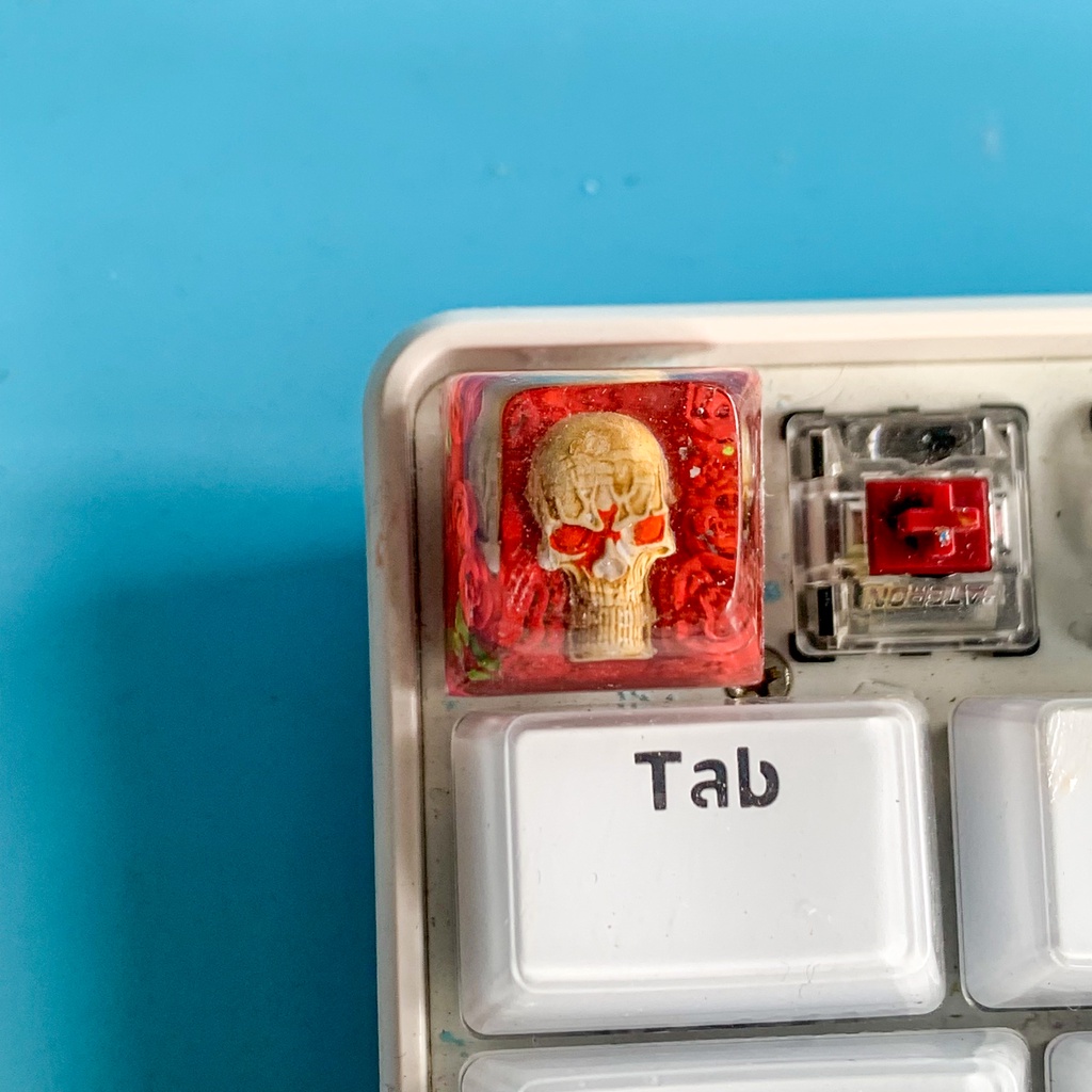 Nút bàn phím cơ máy tính hình đầu lâu - Artisan keycap - Skull Keycap - Resin keycaps