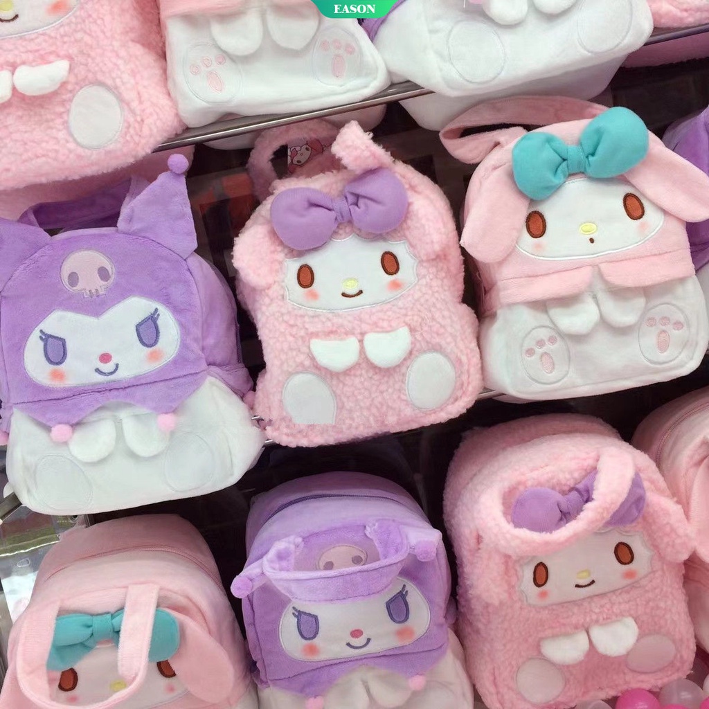 Túi Xách Vải Lông Cỡ Lớn Hình Cinnamoroll Và Kuromi Hoạt Hình Đáng Yêu Sức Chứa Lớn Làm Quà Sinh Nhật Cho Nữ