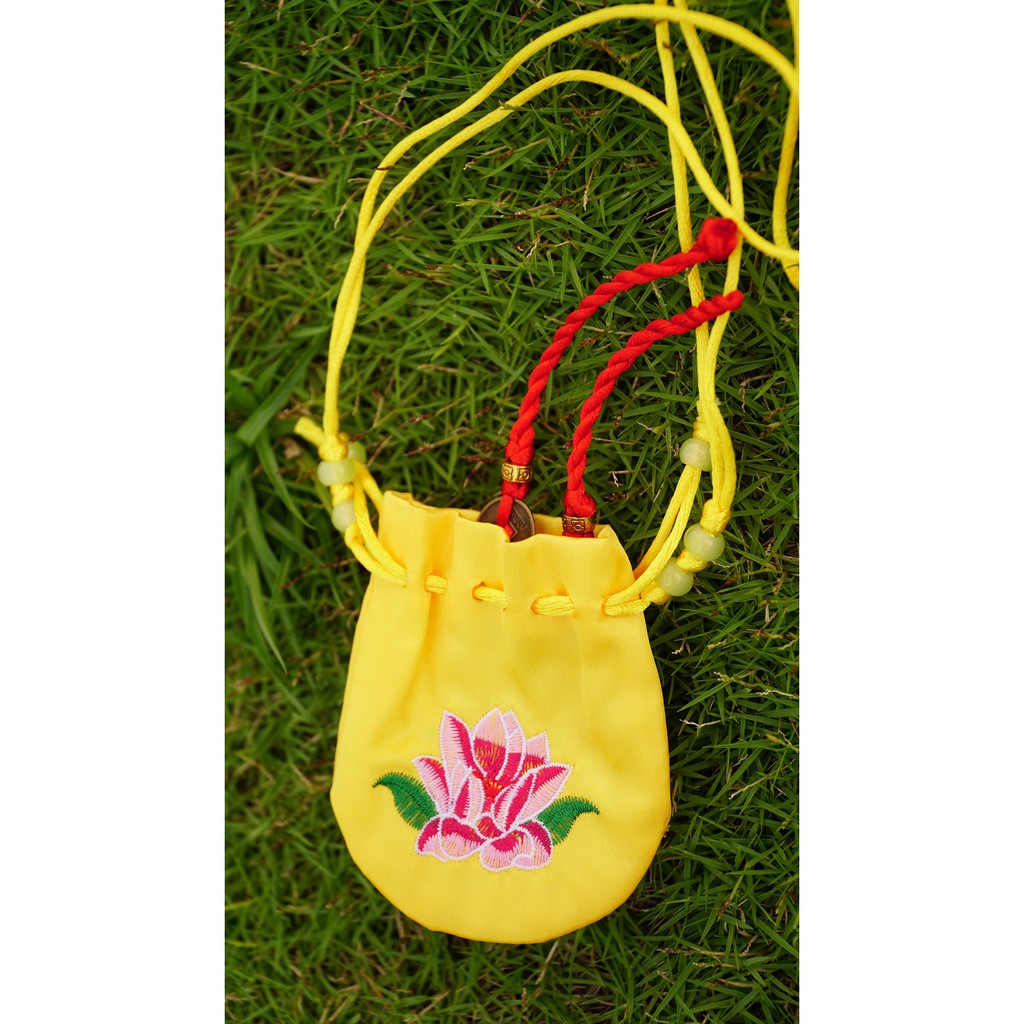 Túi Vàng phong thủy + Xâu 3 đồng xu chiêu tài | BigBuy360 - bigbuy360.vn