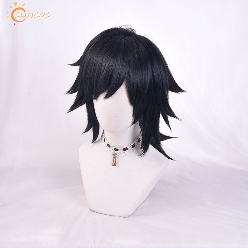 Wig/tóc giả Cosplay Thủy trụ Giyuu trong Kimetsu no Yaiba cực kỳ đẹp mắt