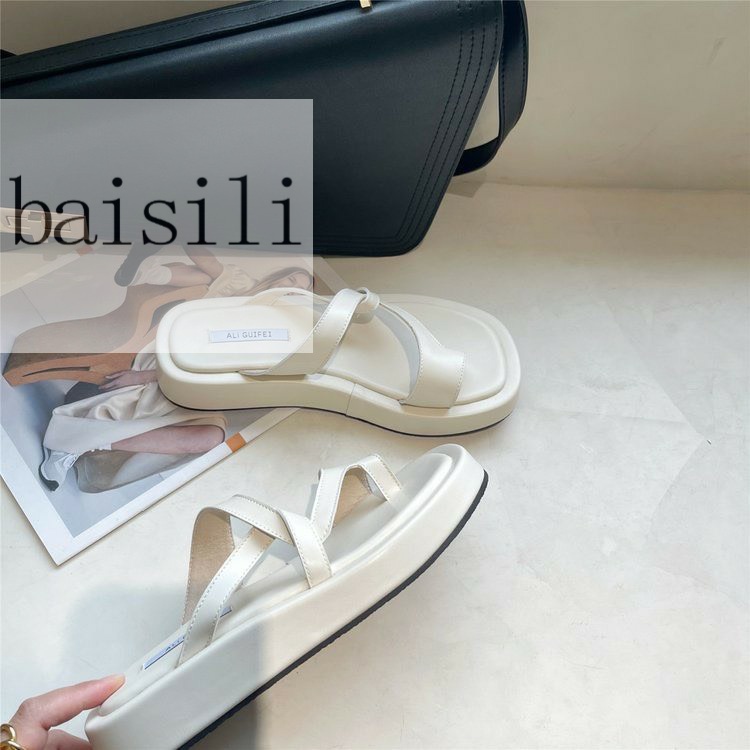 DÉP NỮ BAISILI - DÉP XUỒNG NỮ THỜI TRANG QUAI XOẮN BÊN PHONG CÁCH NỮ TÍNH ĐẾ BẰNG BD220349