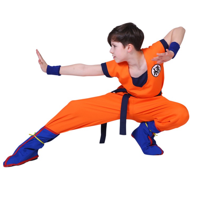 Bộ Đồ Hóa Trang Sôn Gô Ku Cho Bé Trai Đầy Đủ Phụ Kiện, Trang Phục Songoku Cực Kỳ Dễ Thương