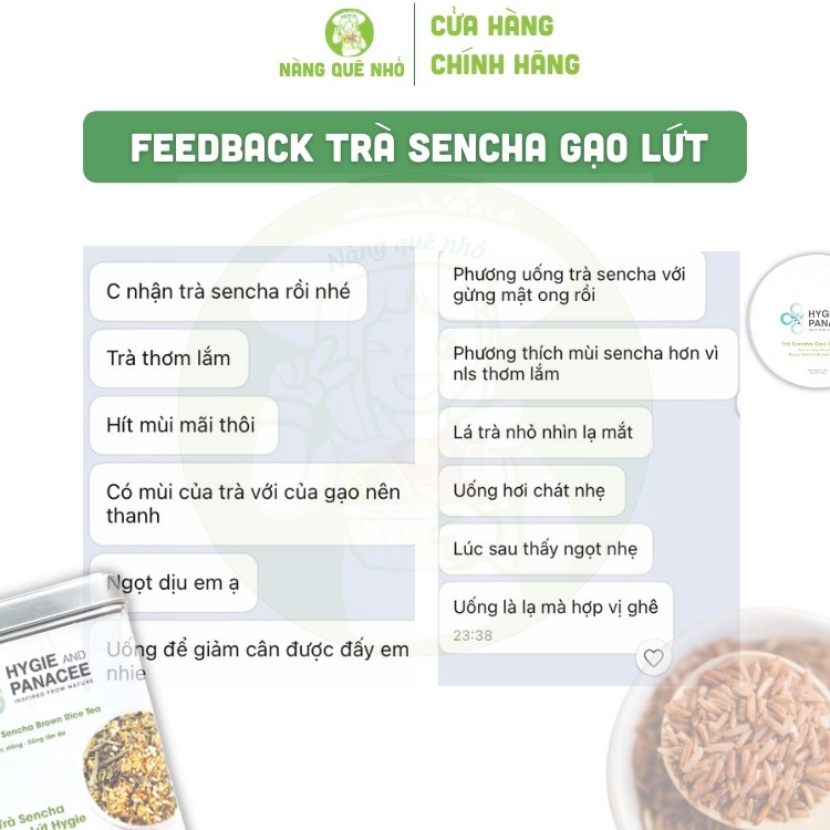 Trà Sencha Gạo Lứt HYGIE Giảm Cân Trà Xanh Hòa Tan Detox Giải Nhiệt Chống Oxy hóa