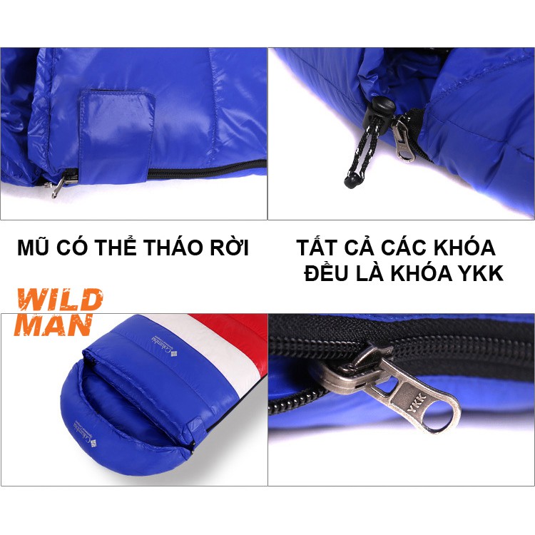 túi ngủ lông vũ COLUMBIA chống nước du lịch phượt văn phòng | BigBuy360 - bigbuy360.vn