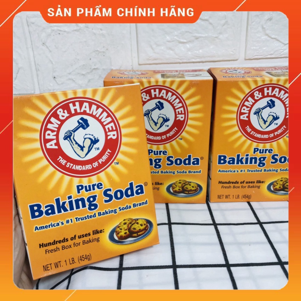 Baking soda trắng răng 454g - làm bánh chính hãng -  tẩy rửa Olin House