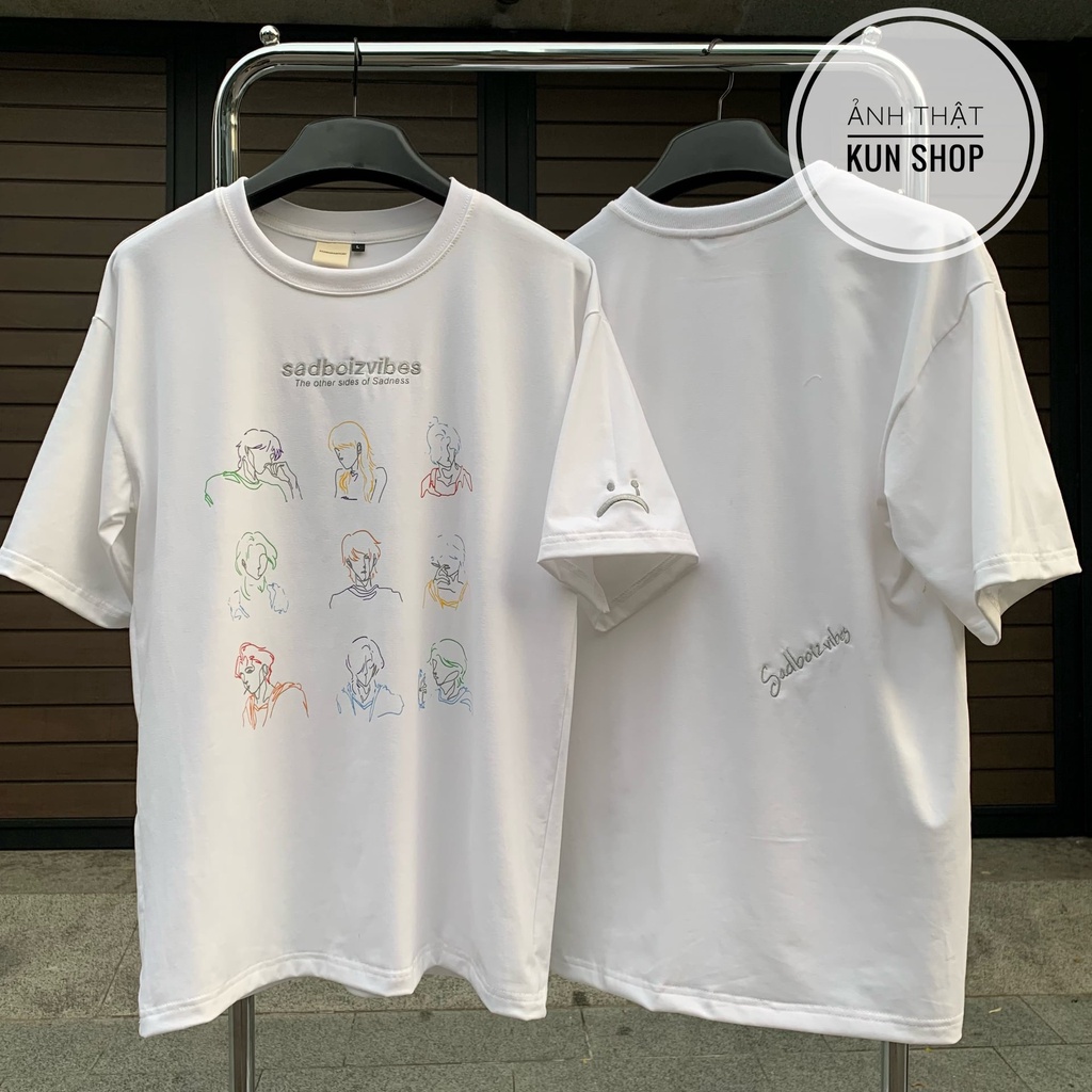 Áo thun unisex sadboiz sadboizvibes toss tee áo thun tay lỡ nam nữ sadboiz toos hình thêu full tag