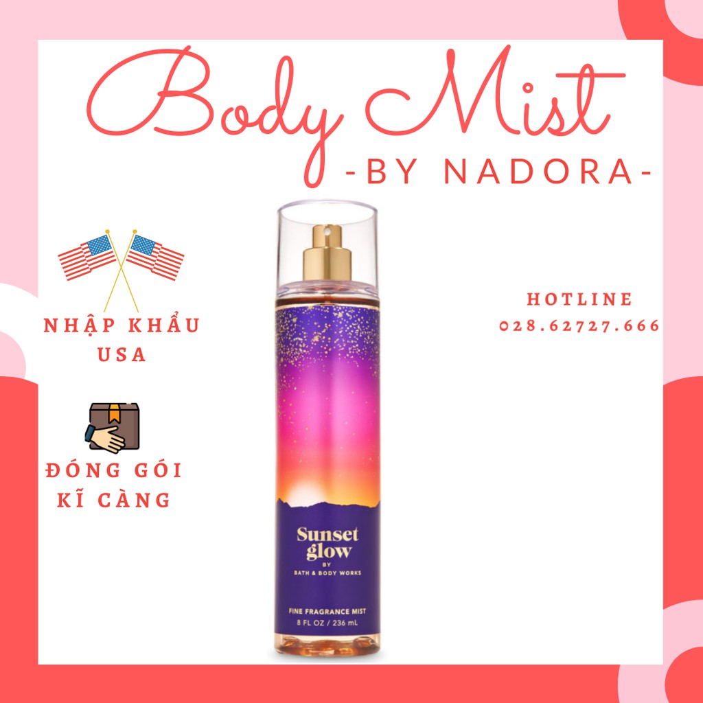 Xịt Thơm Toàn Thân Bath And Body Works - Sunset Glow Body Mist