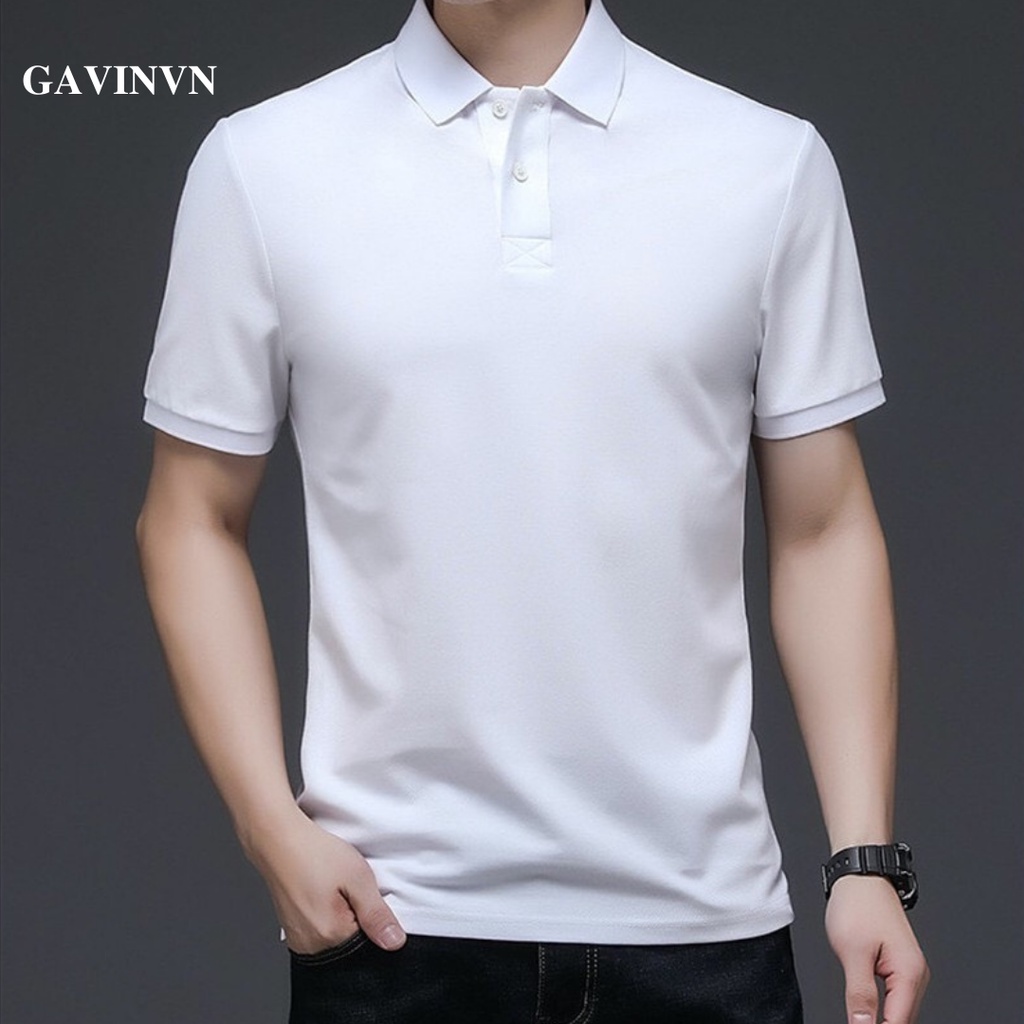 Áo phông nam Gavin cổ bẻ chất liệu cotton cá sấu co giãn thấm hút mồ hôi  (ACB)