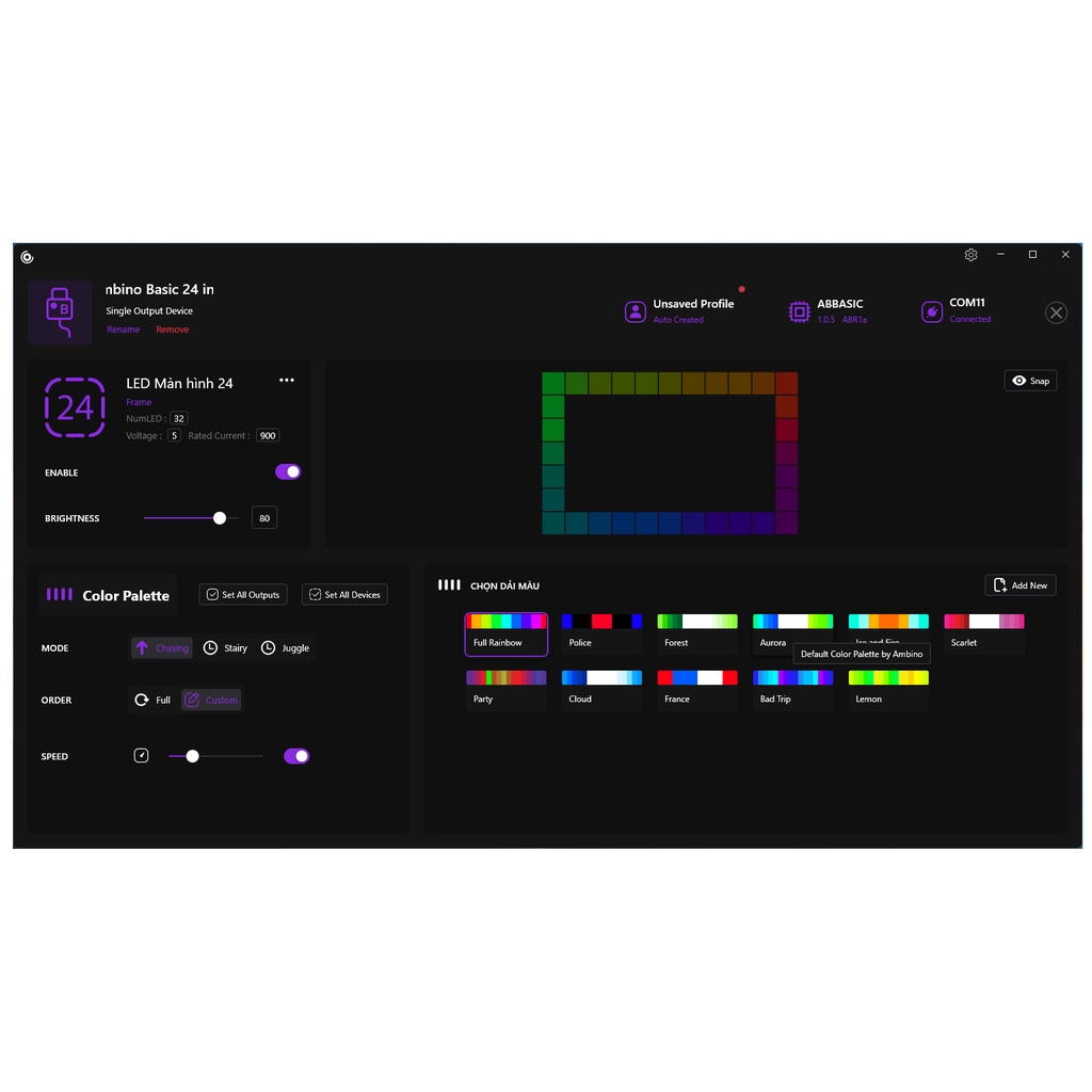 Bộ LED dán màn hình Ambino Basic - Đèn LED Ambilight nháy theo nhạc, hàng triệu màu và hiệu ứng siêu mượt