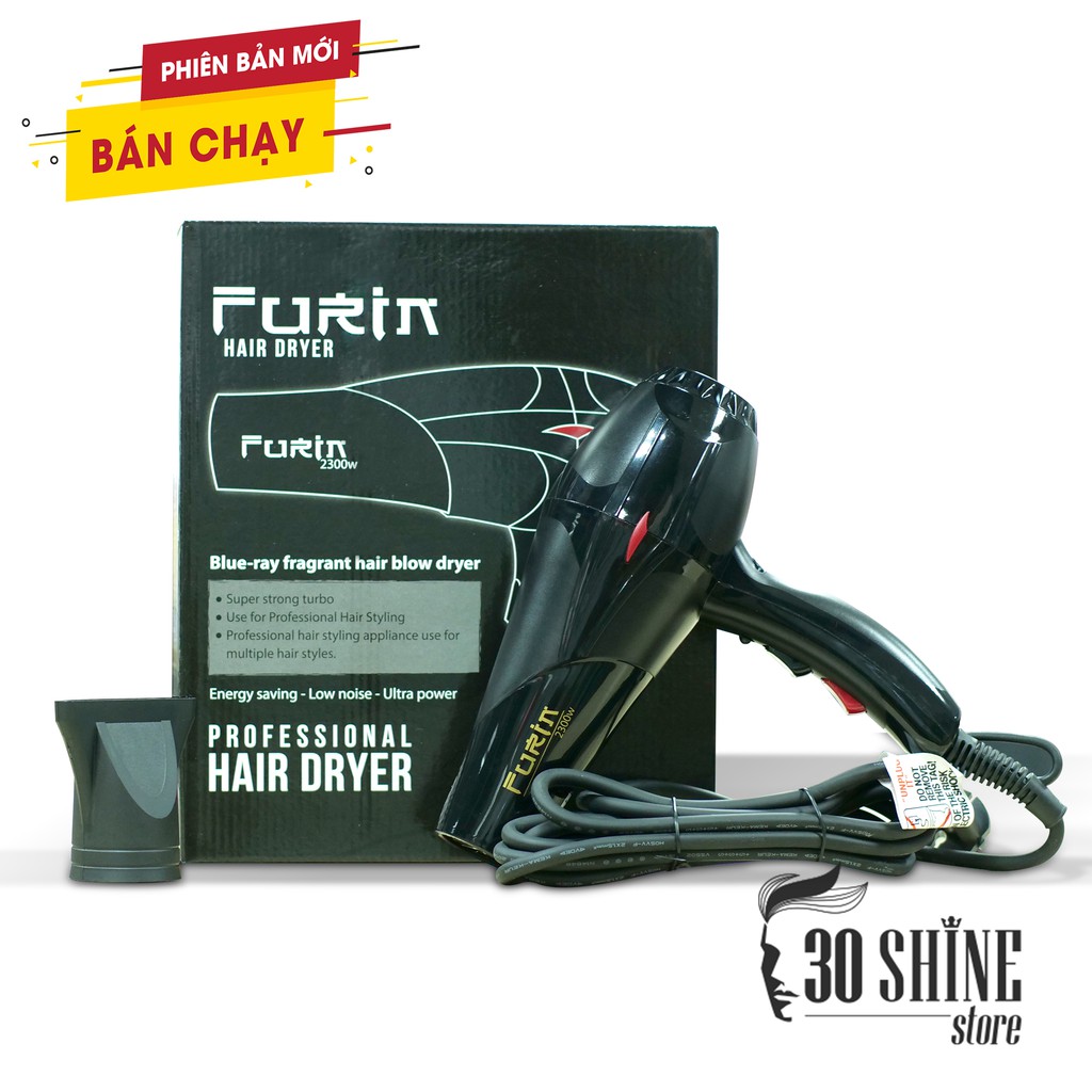 Máy sấy tóc công suất lớn Furin 1800W chuấn salon 2 chiều nóng lạnh tạo kiểu dễ dàng 30Shine phân phối chính hãng