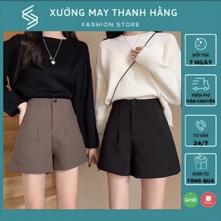 Quần short nữ cạp liền khoá trước có khuy gài siêu xinh_TT2223