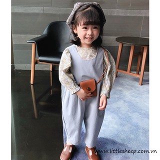 Set quần yếm, áo sơ mi vest Hàn Quốc