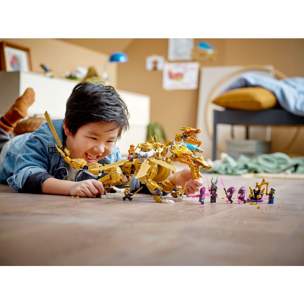 71774 Đồ chơi lắp ráp Iego Ninjago Crystalized Lloyd's Golden Ultra Dragon - Siêu Rồng vàng của Lloyd