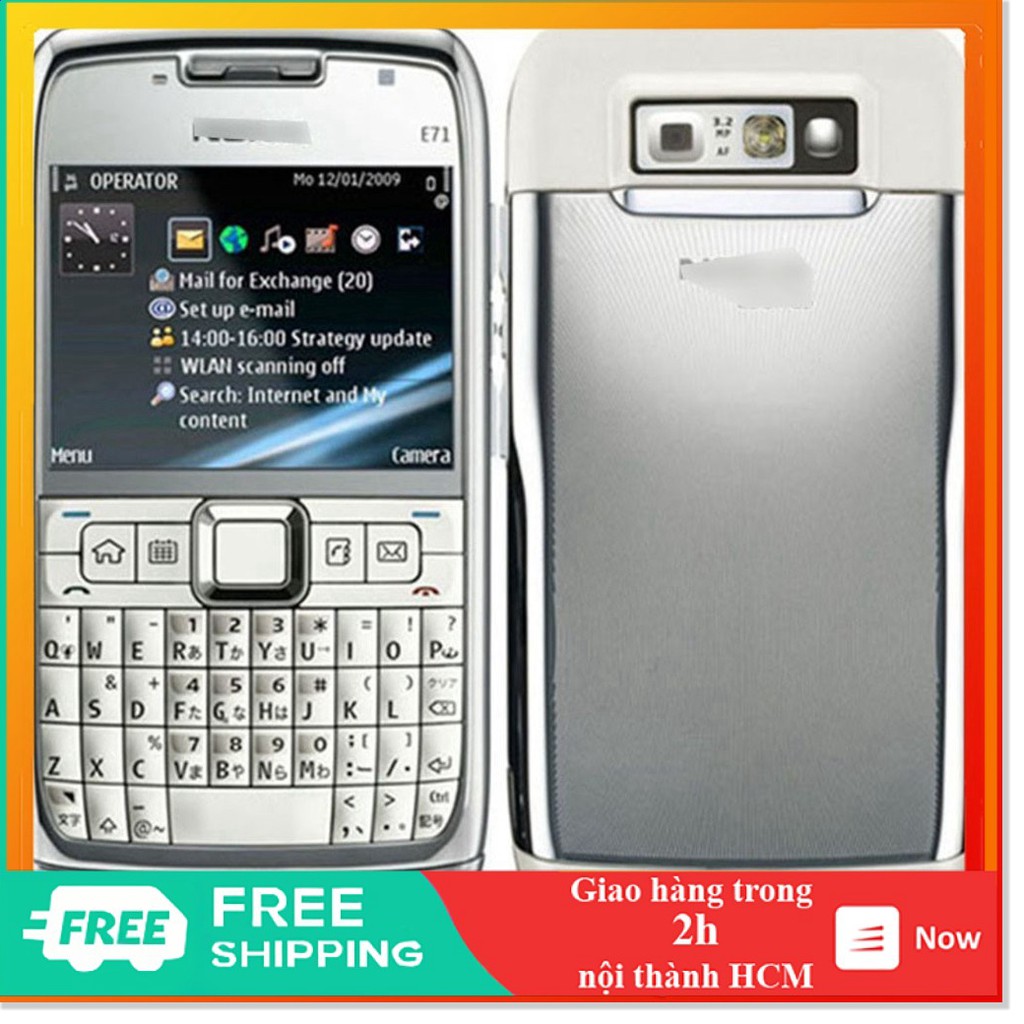 Xả kho - Điện thoại Nokia e71 hỗ trợ wifi pin 1500mah 1 sim bắt sóng tốt màn hình sắc nét - NicePro | BigBuy360 - bigbuy360.vn