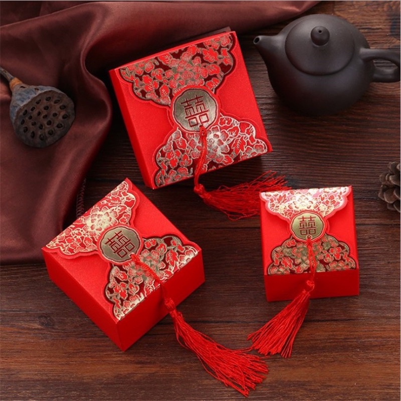 COMBO 100 vỏ hộp tua 8* 8 mầu đỏ