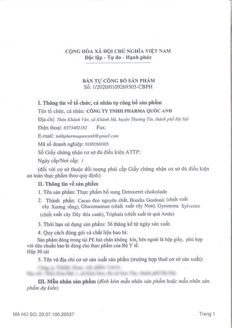 Kẹo socola giảm cân detoxeret chokolade | BigBuy360 - bigbuy360.vn