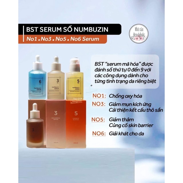 Bộ sưu tập serum dưỡng da NUMBUZIN