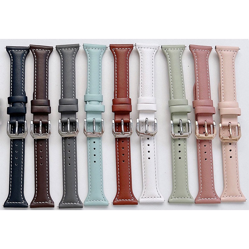 Dây Đeo Bằng Da Thật Mỏng 20mm Cho Huami Amazfit Bip Lite S U Bip 3 pro / GTS 4 mini GTS2 2e GTS3
