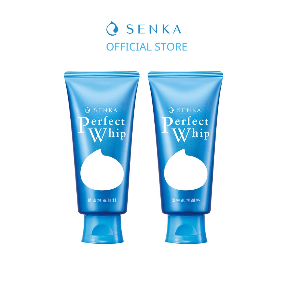 Bộ 02 Sữa rửa mặt tạo bọt chiết xuất tơ tằm trắng Senka Perfect Whip 120g_70227