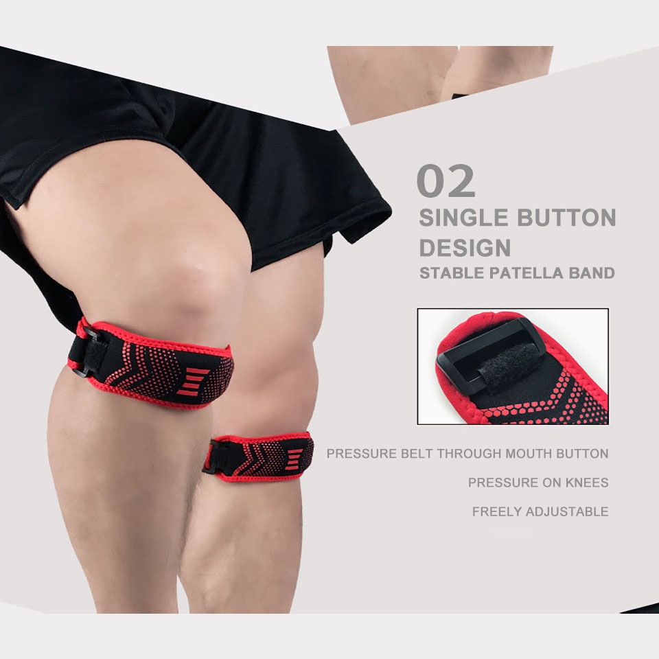 GTUBIKE 1 Đai Quấn Bảo Vệ Đầu Gối Có Thể Điều Chỉnh Hỗ Trợ Chơi Thể Thao / Bóng Rổ / Chạy Bộ / Đá