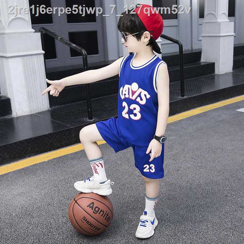 Bộ đồ trẻ em nam 2020 mẫu mới mùa hè đồng phục bóng rổ nhanh khô Phong cách phương Tây Phiên bản hàn quốc áo ves new