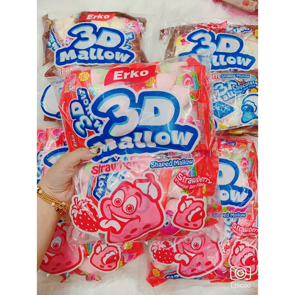 Kẹo Bông Gòn 3D Mallow Erko Thái Lan 200g