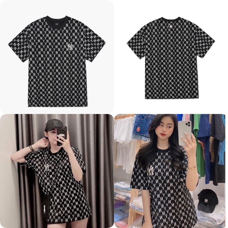 Áo NY015 M/I/B MONOGRAM TEE IN BLACK Made in Cambodia full tag code