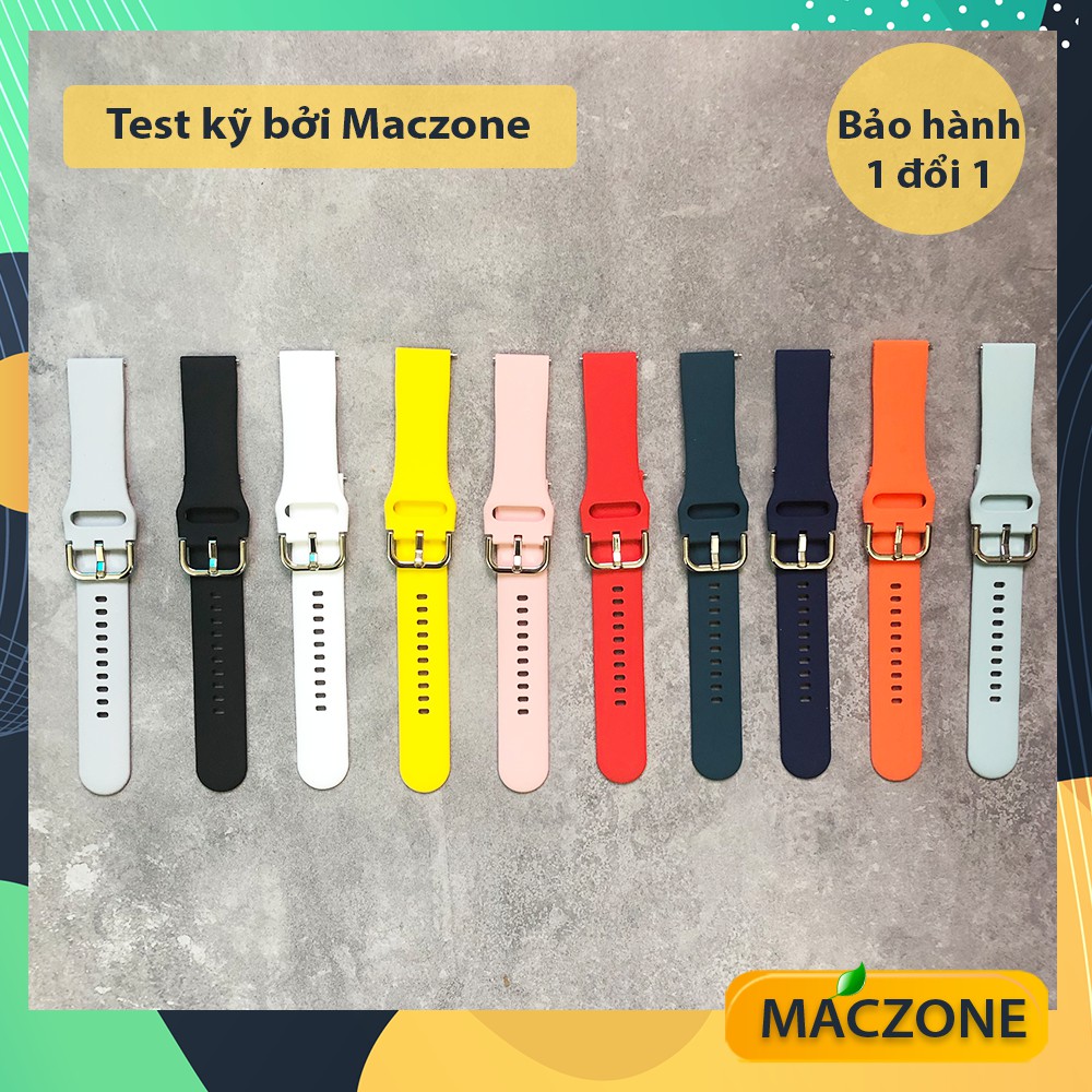 [Bảng colorful] Dây đeo 20mm 22mm chốt khóa Samsung Galaxy Watch 1/3, Active 1/2, Gear S2/S3, Gear Sport silicon (ZD03)