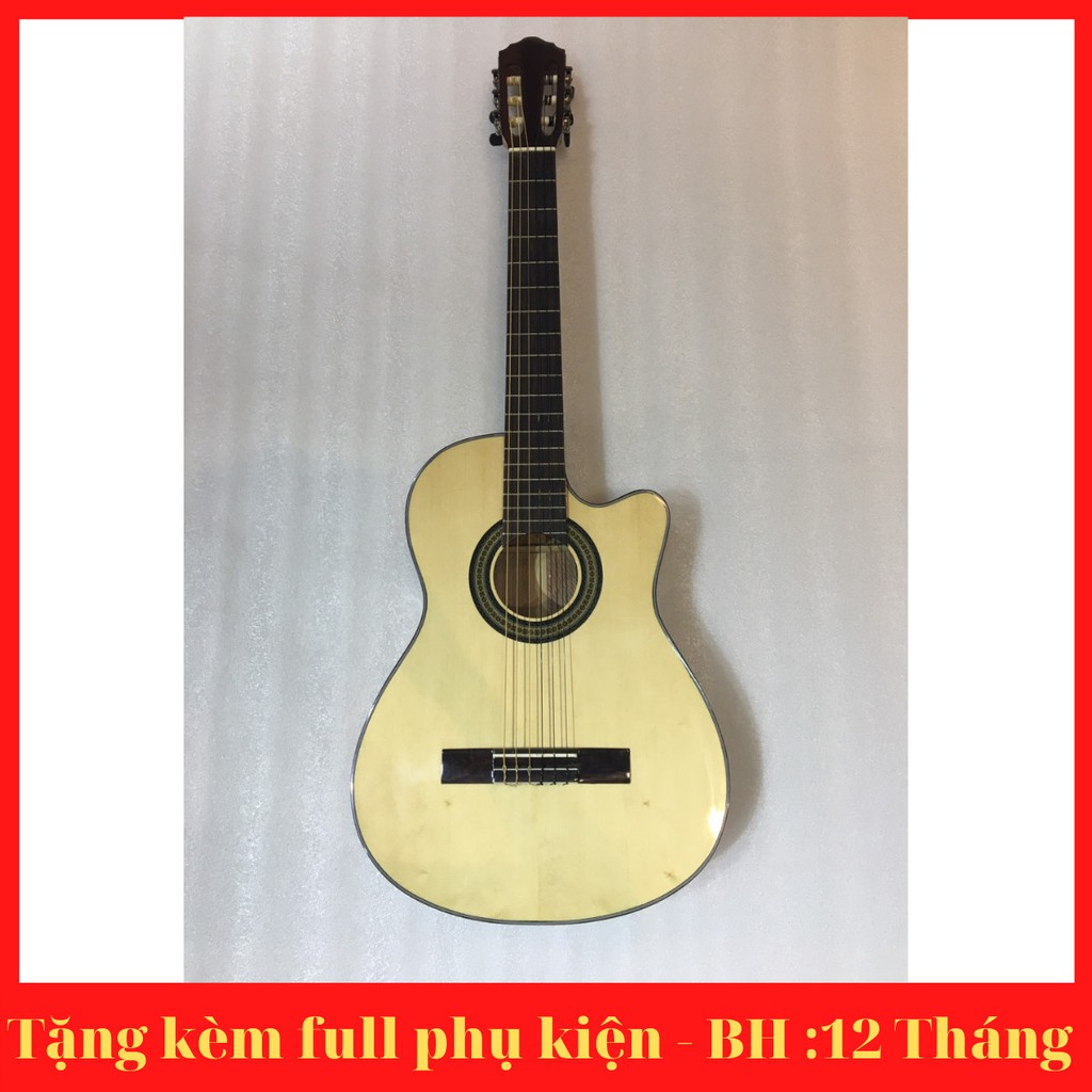 Xả guitar classic cao cấp dáng khuyết có ty , BH 12 tháng