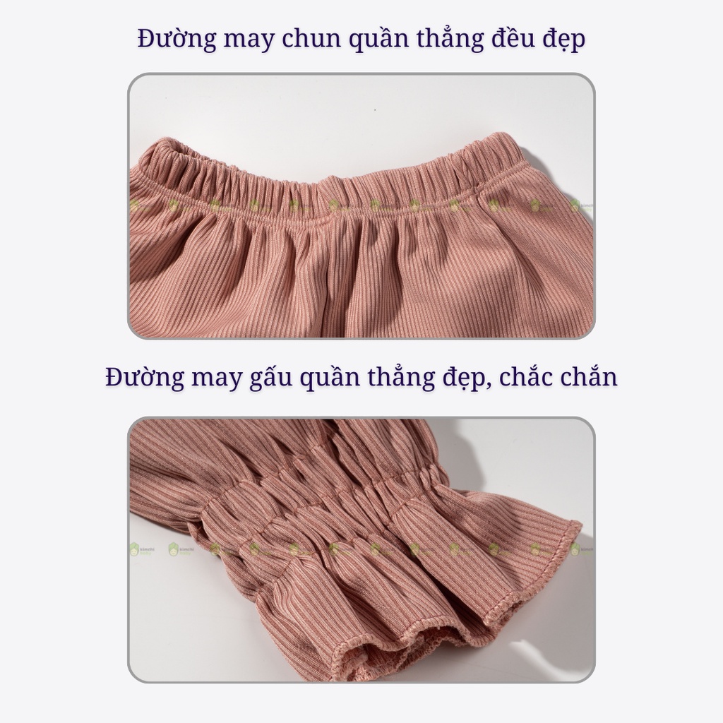 Quần Alibaba Bé Gái Vải Thô Mềm Mát Bèo Nhún Gấu Điệu Đà, Quần Bom Cho Bé Mặc Đi Chơi, Đi Học CKTD04