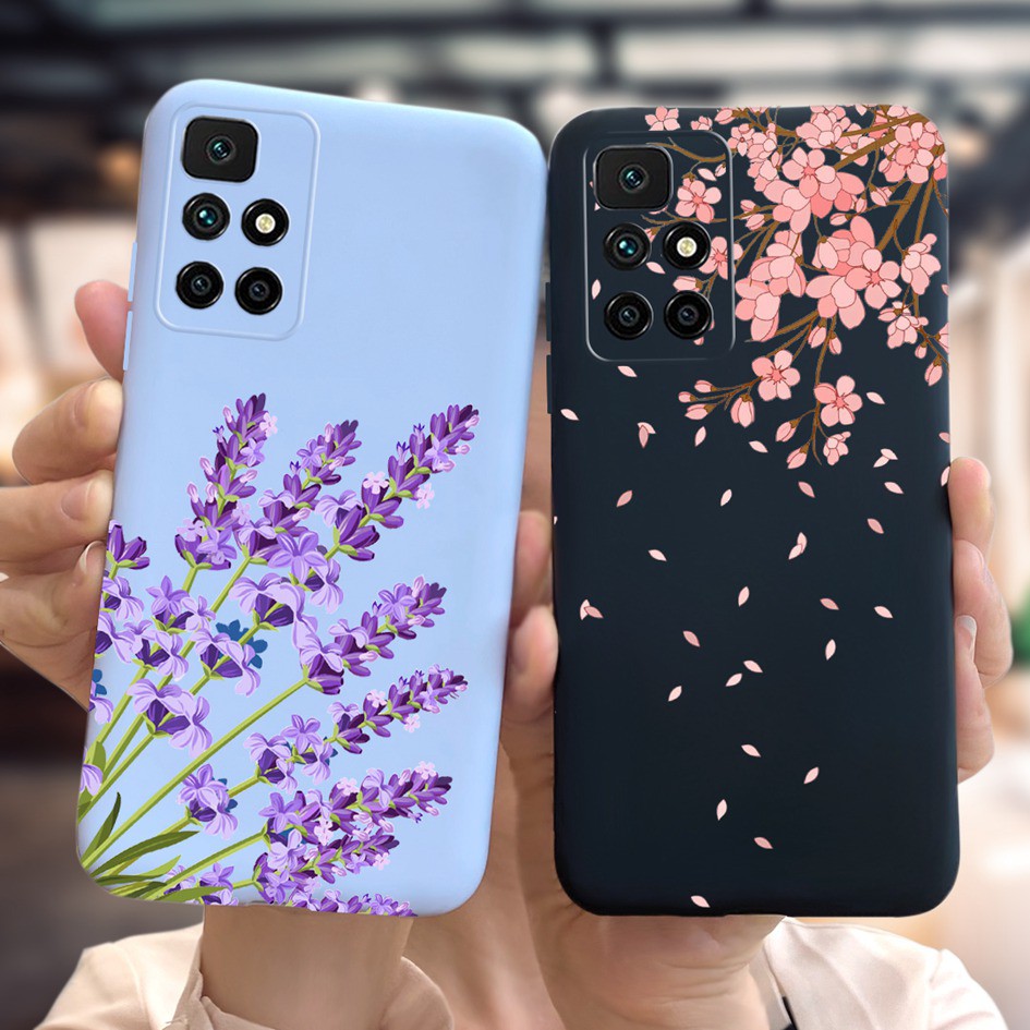 Ốp điện thoại dẻo họa tiết hoa xinh xắn thời trang chống sốc cho XIAOMI REDMI 10 2021 REDMI10 9 8 7 6 REDMI9