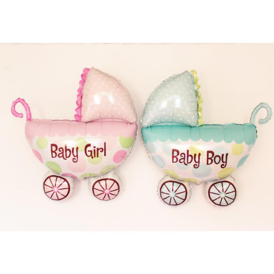 Bóng tráng nhôm trang trí hình xe nôi dành cho các bé tổ chức tiệc thôi nôi (29x37cm) -007Kids