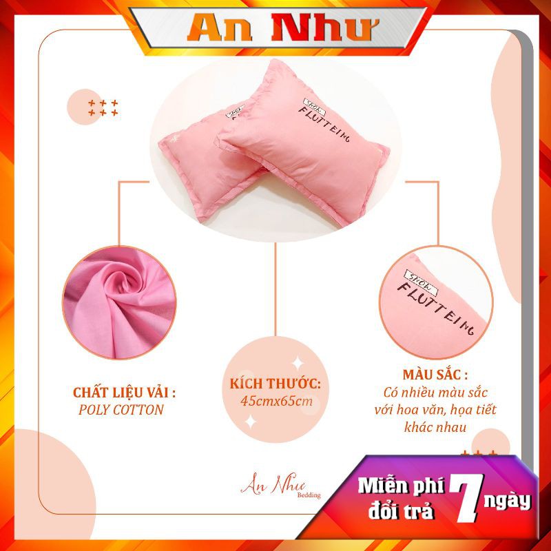 Vỏ gối nằm 45x65 vỏ gối, bao gối cotton poly cute An Như Bedding