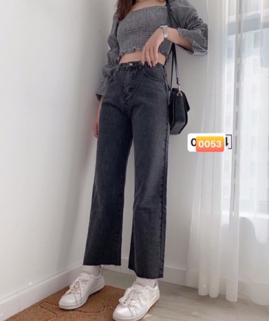 QUẦN JEAN ĐEN ỐNG RỘNG SIÊU HOT🎯mã 053 | BigBuy360 - bigbuy360.vn