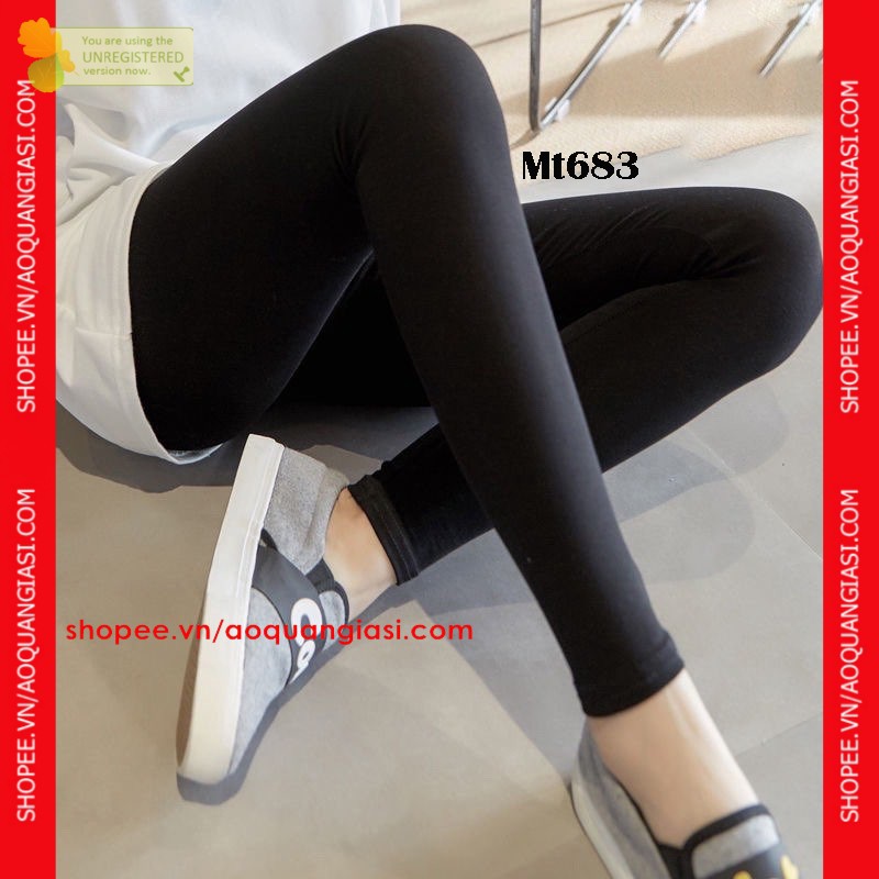 Quần Legging Thun Cotton Đen cho nữ Mt683 (dưới 50 kg) aoquangiasi | BigBuy360 - bigbuy360.vn