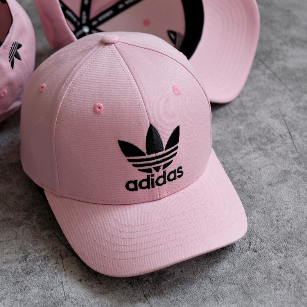 Mũ Lưỡi Trai Adidas Màu Hồng Logo 3 Lá Truyền Thống Chất Cực Xinh Cực Đẹp - Trungducadidas
