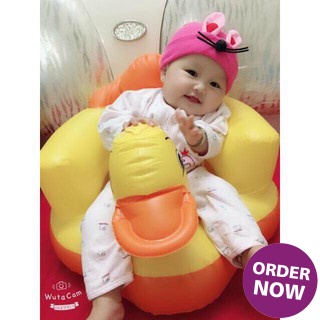 (Order nhanh) Ghế hơi tập ngồi cho bé, ghế phao hình chú vịt cho bé từ 6 tháng