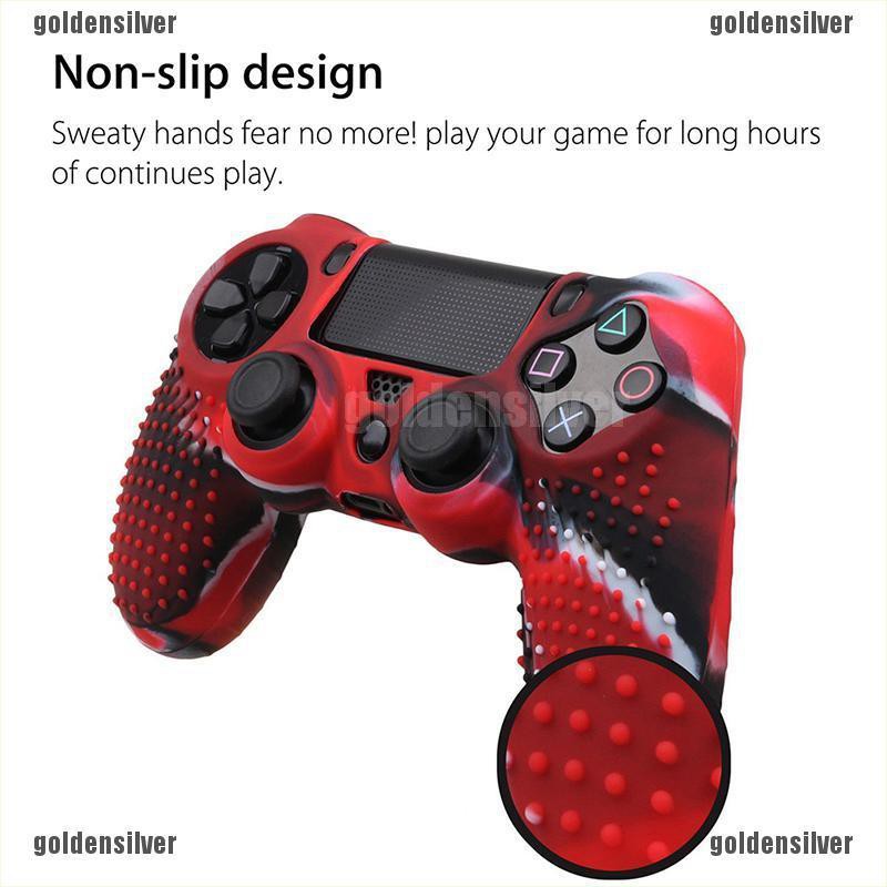 Vỏ Silicon Cao Su Họa Tiết Rằn Ri Bảo Vệ Tay Cầm Chơi Game PlayStation 4 PS4