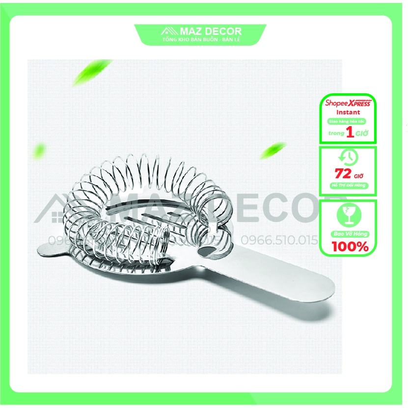 Dụng cụ chặn đá inox strainer /Chặn đá boston shaker đẹp giá rẻ