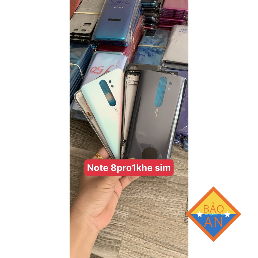 Bộ vỏ thay thế Xiaomi Redmi Note 8 Pro ( 1 khay Sim ), bảo hành đổi trả.