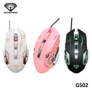 [TẶNG LÓT CHUỘT] Chuột Có Dây Dành Cho Game Thủ DIVIPARD G502 Đèn Led Nhiều Màu