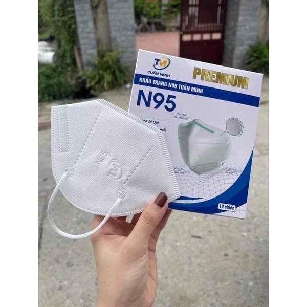 Hộp 10c N95 Khẩu Trang N95 Tuấn Minh 🌸 Khẩu Trang Kháng Khuẩn 5 Lớp Chính Hãng Công Ty