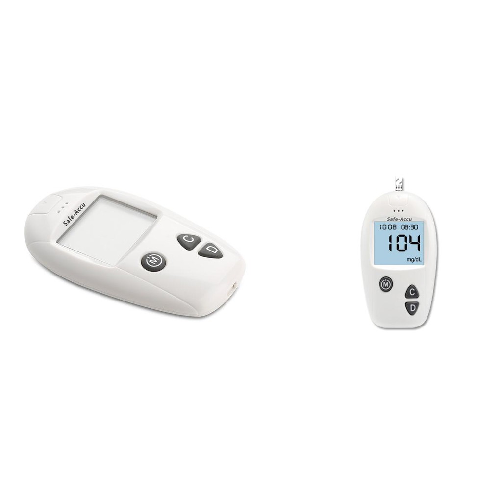 Máy Đo Đường Huyết Safe - Accu Sinocare + Tặng 1 hộp 10 que thử + Tặng hộp 10kim chích máu + Tặng Gói Tăm V.I.P