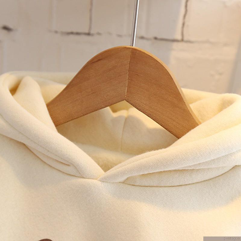 Áo hoodie giữ ấm họa tiết gấu hoạt hình phong cách Hàn Quốc cho bé 9-5 tuổi