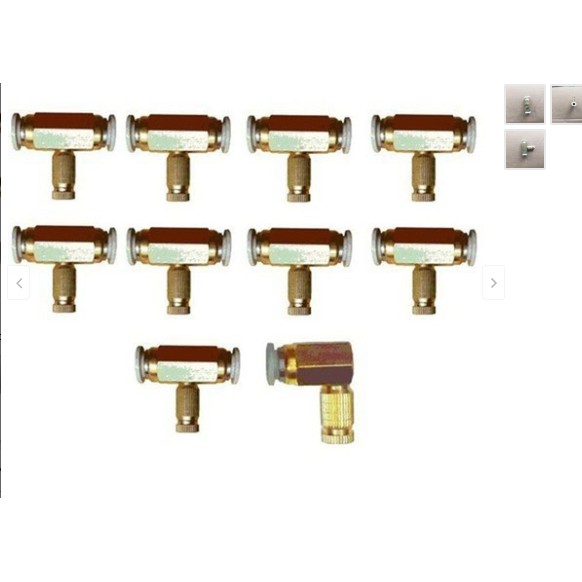 Bộ 10 béc phun sương bằng đồng