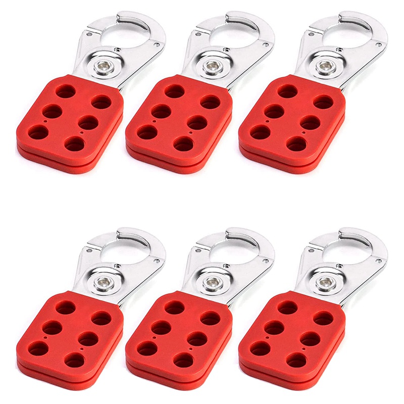 Set 6 Khóa Cửa Bằng Thép Không Gỉ Tamper 1 Inch Màu Đỏ Kèm Prom Mở Rộng