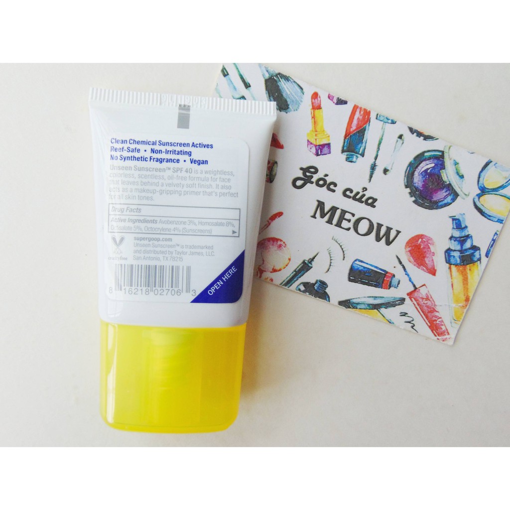 Kem chống nắng Supergoop Unseen Sunscreen Broad Spectrum SPF 40