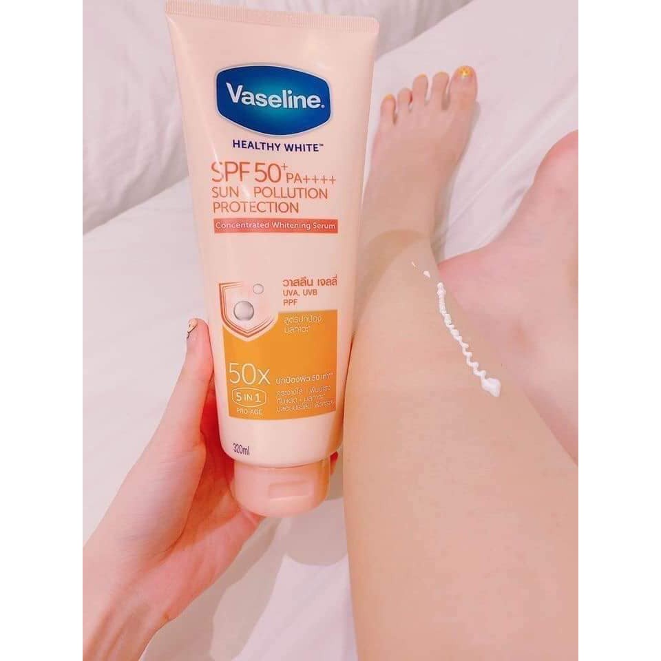 Dưỡng Thể Vaseline 50x SPF 50+++ 320ml Hàng Chính Hãng Nội Địa Thái Lan Giúp Da Chống Lão Hóa - HT078